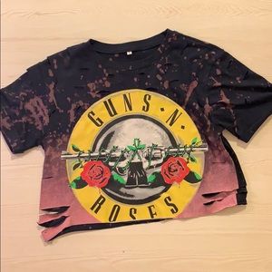Crop top Guns ‘n’roses tee shirt